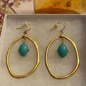 Gerard Yosca Vintage Turquoise Dangle Earrings